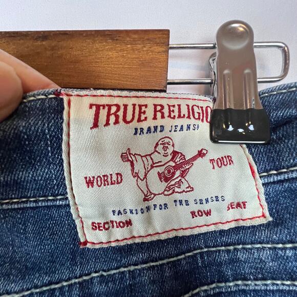 True Religion Y2K Billie Mid Rise Straight Medium Wash Jeans Size 29 - Picture 4 of 6